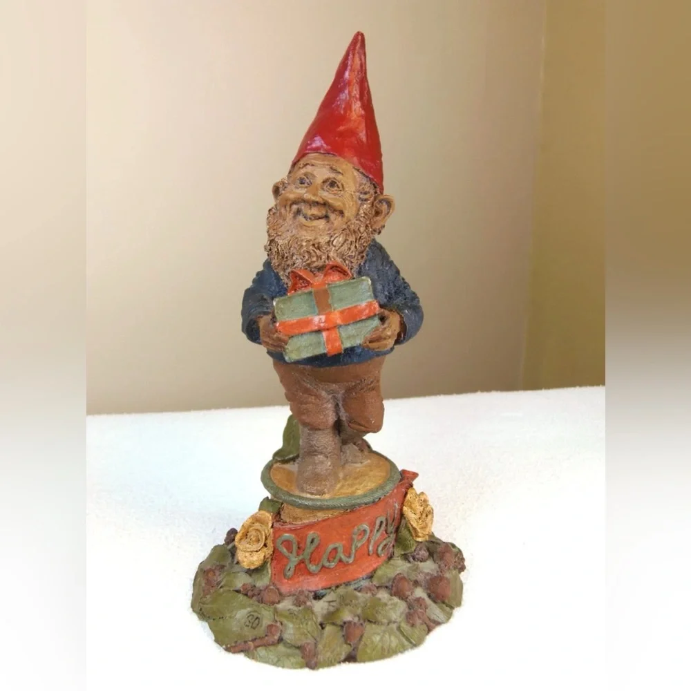 Vintage 1984‎ Tom Clark Gnome Happy Figurine Present Whimsy Fairy Fantasy World